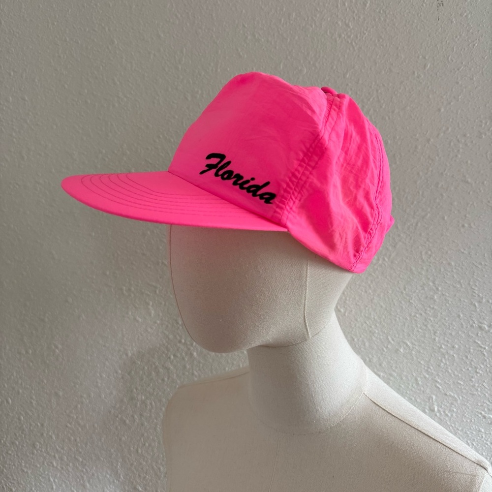 NOS vintage hot pink Florida SnapBack hat